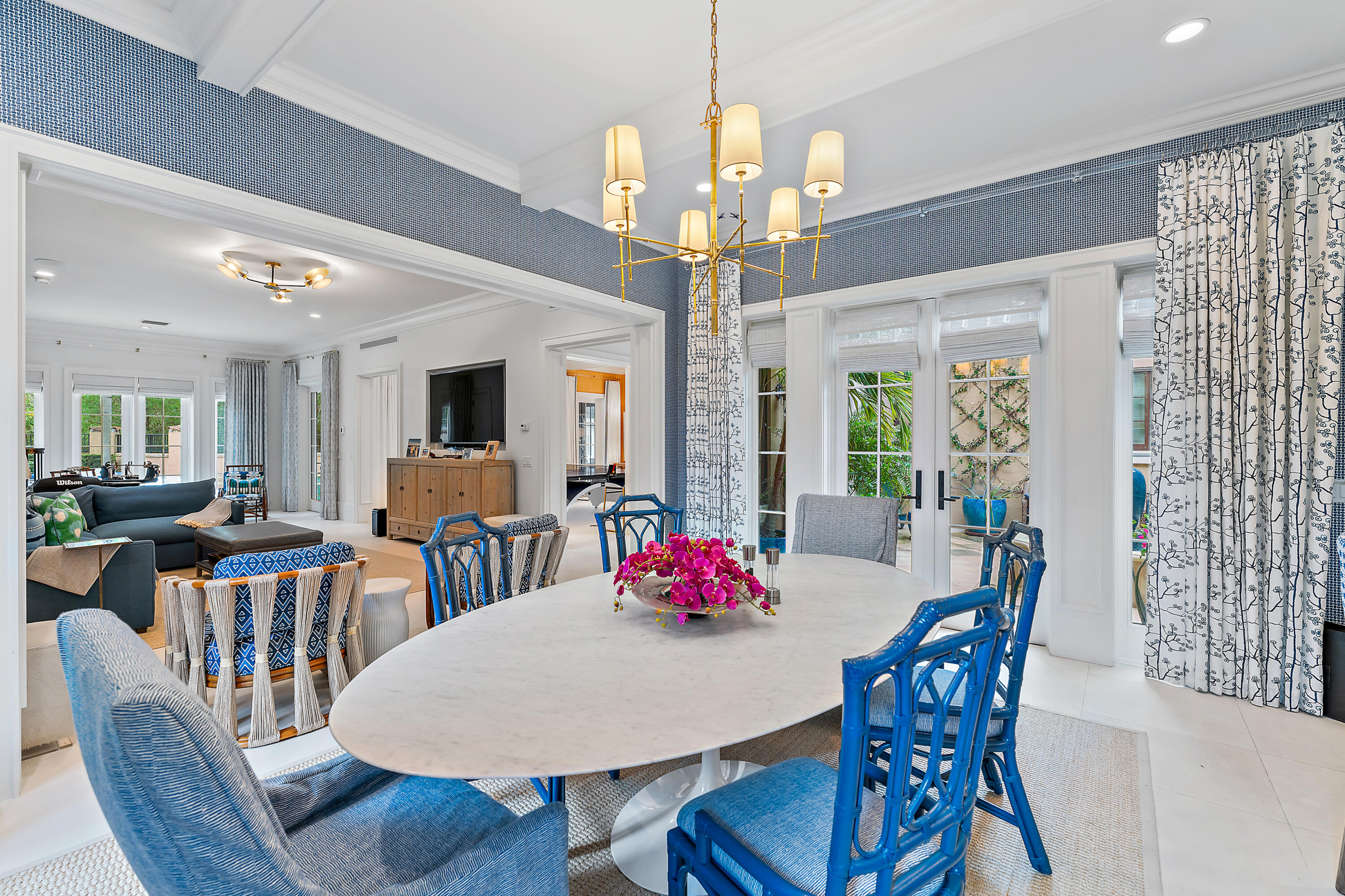 426 Via Del Orso Drive Jupiter, FL 33477 - Photo 19 of 54 a view of a dining room with furniture window and wooden floor