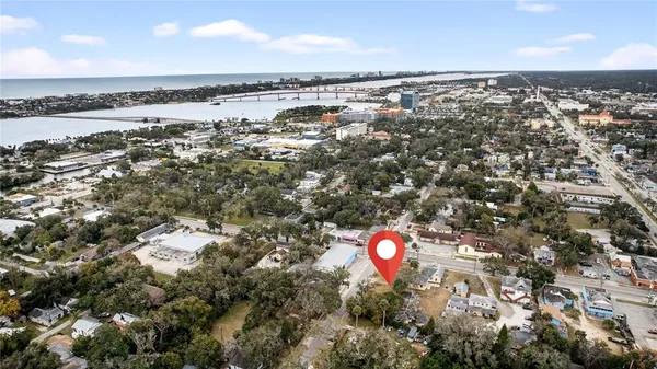 an aerial view of a city