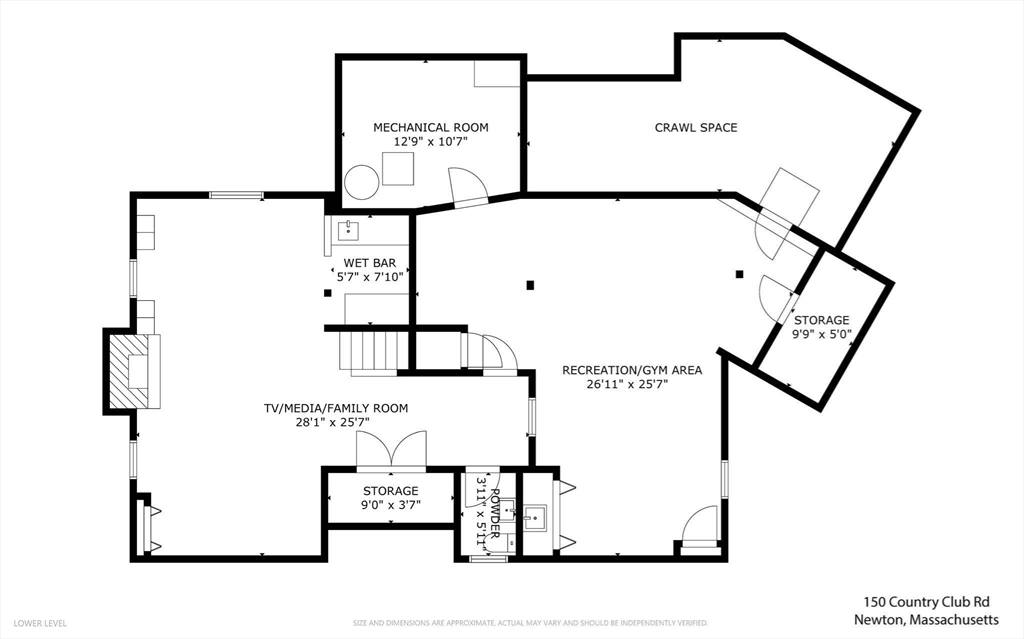 150 Country Club Road Newton, MA 02459 - Photo 33 of 33 a picture of a room with a white wall and white