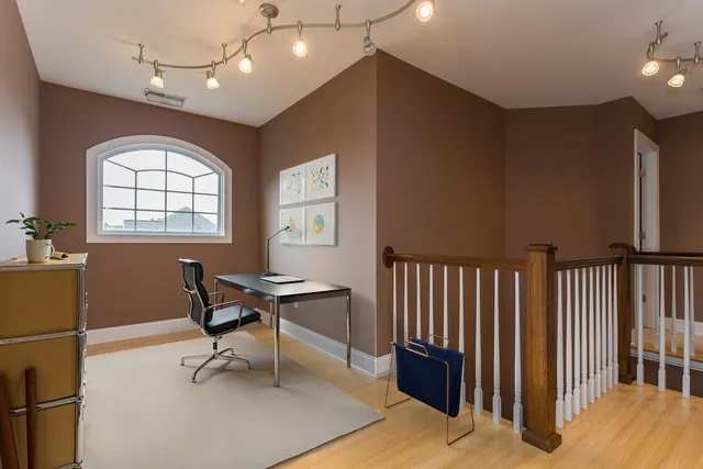 a front view of a house with a patio