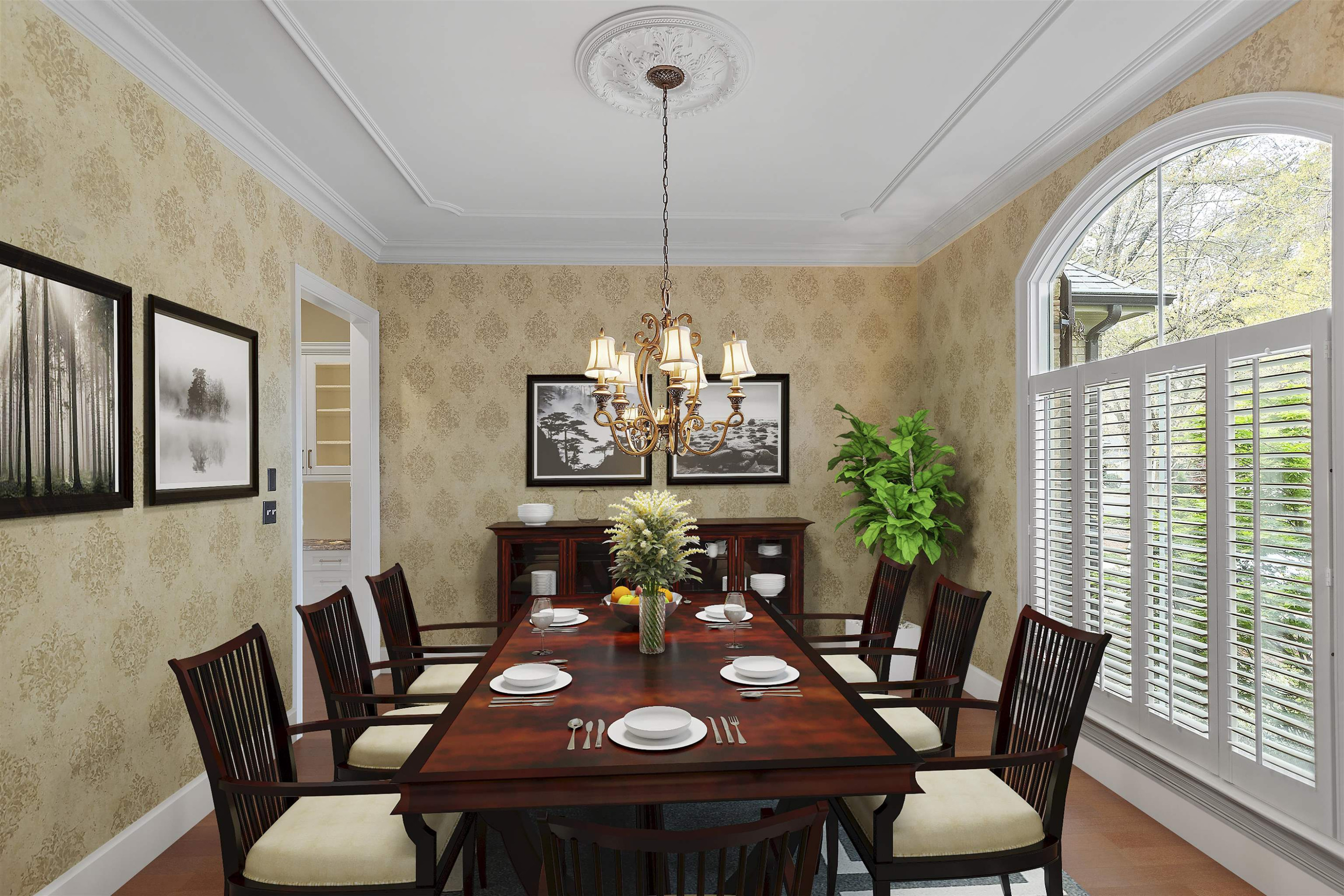 1116 Hunting Ridge Road Raleigh, NC 27615 - Photo 23 of 91 a view of a dining room with furniture window and outside view