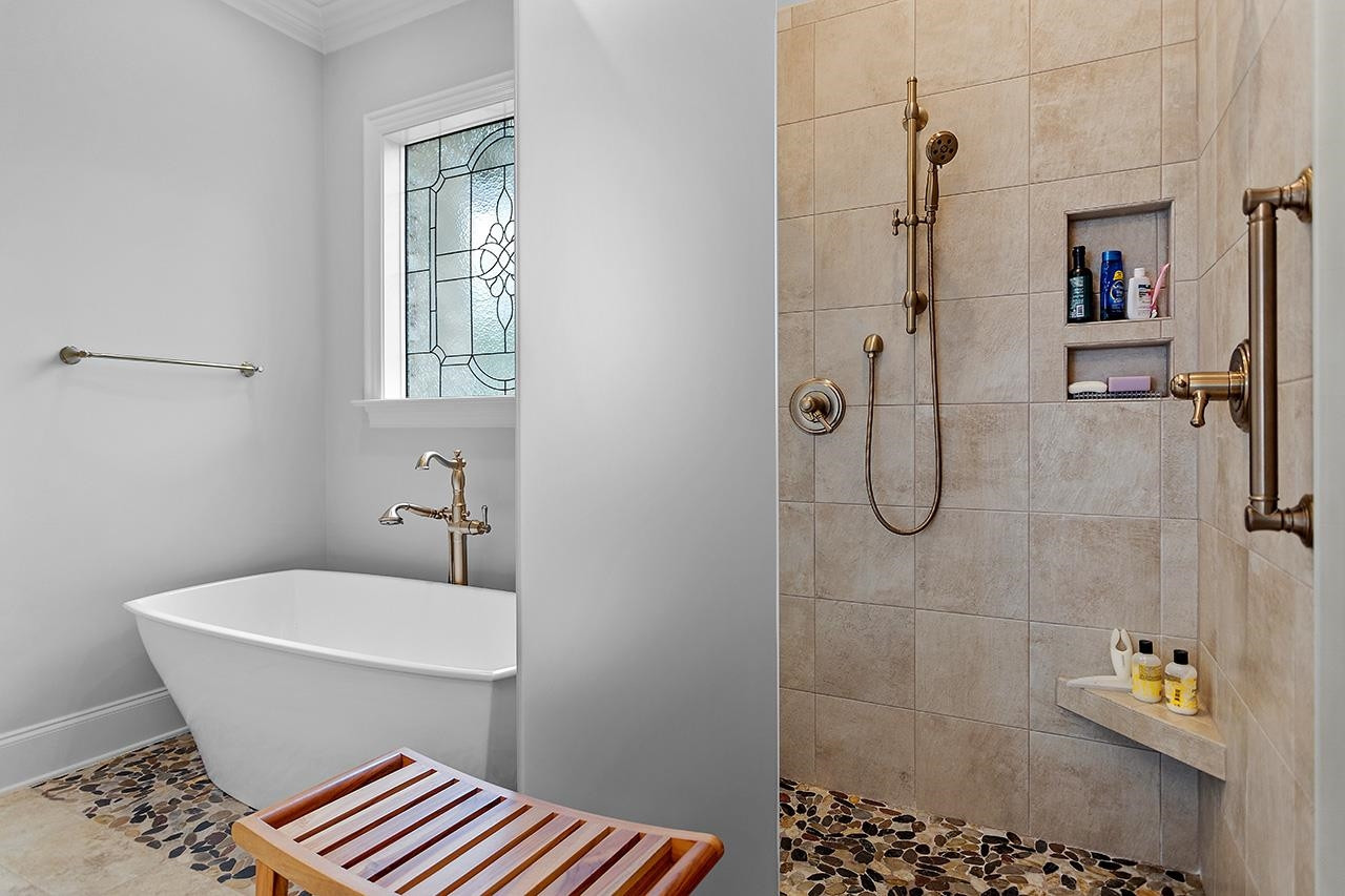 1116 Hunting Ridge Road Raleigh, NC 27615 - Photo 52 of 91 a bathroom with a sink toilet and shower