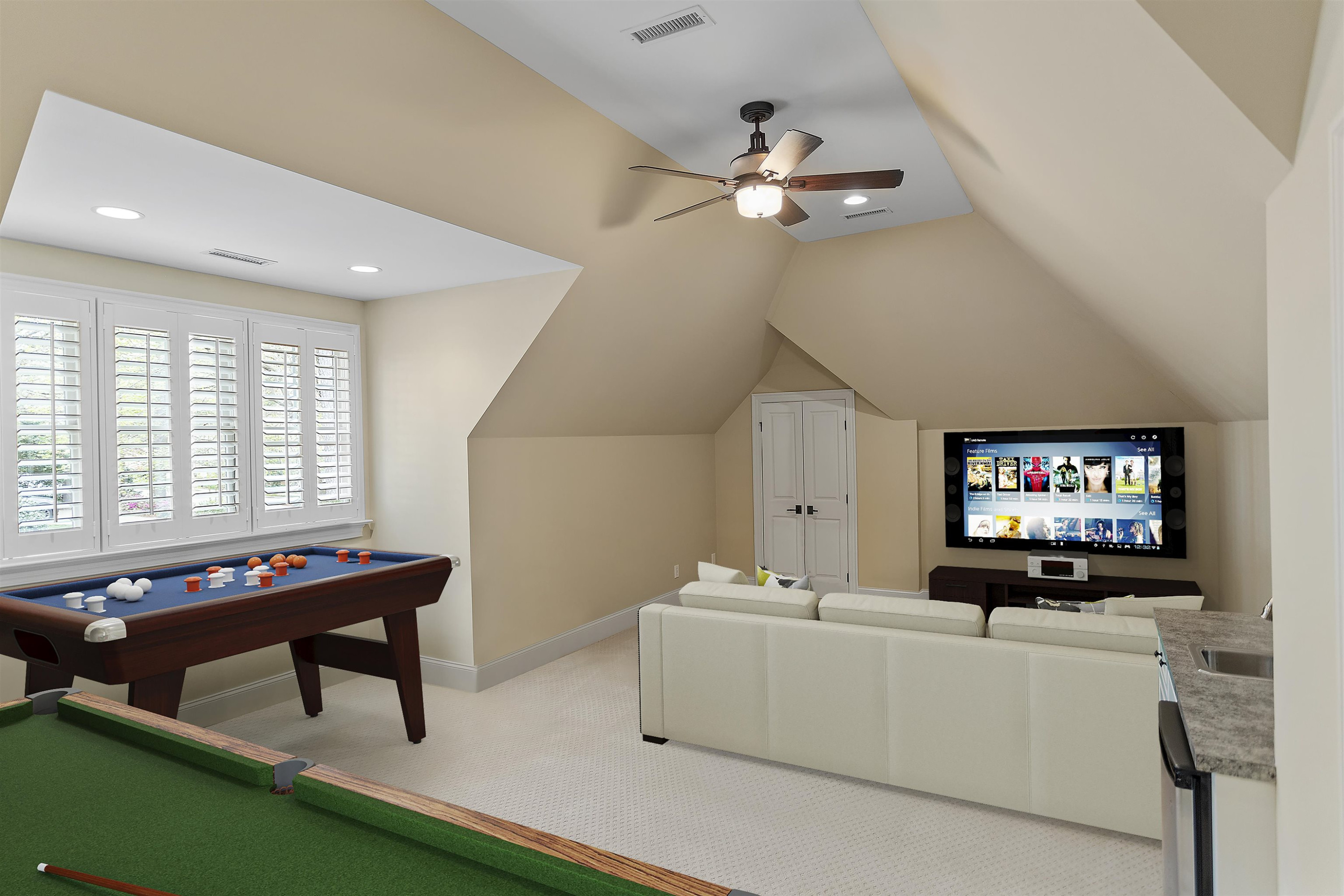 1116 Hunting Ridge Road Raleigh, NC 27615 - Photo 64 of 91 a living room with furniture and a flat screen tv