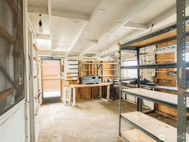 a view of storage and utility room