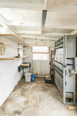 a kitchen with lots of counter top space