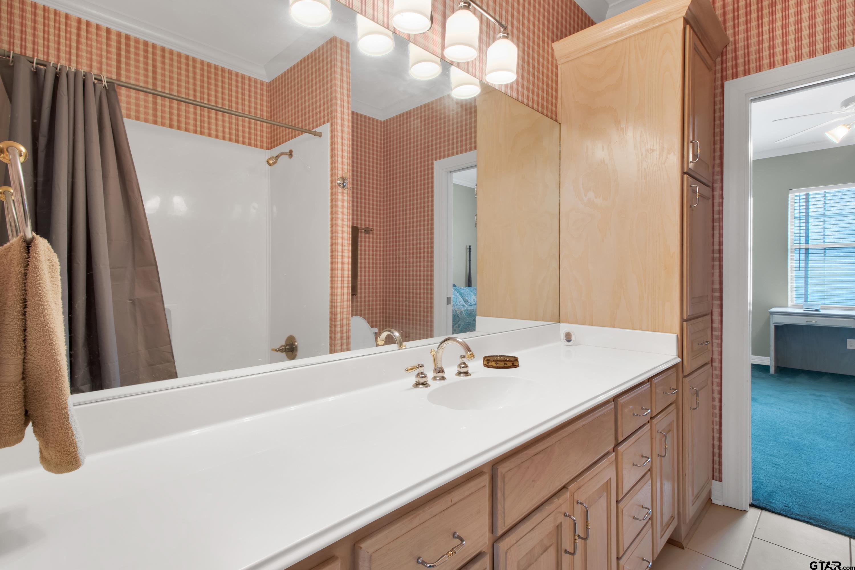 3800 Holly Ridge Drive Longview, TX 75605 - Photo 20 of 38 a bathroom with a sink and a mirror