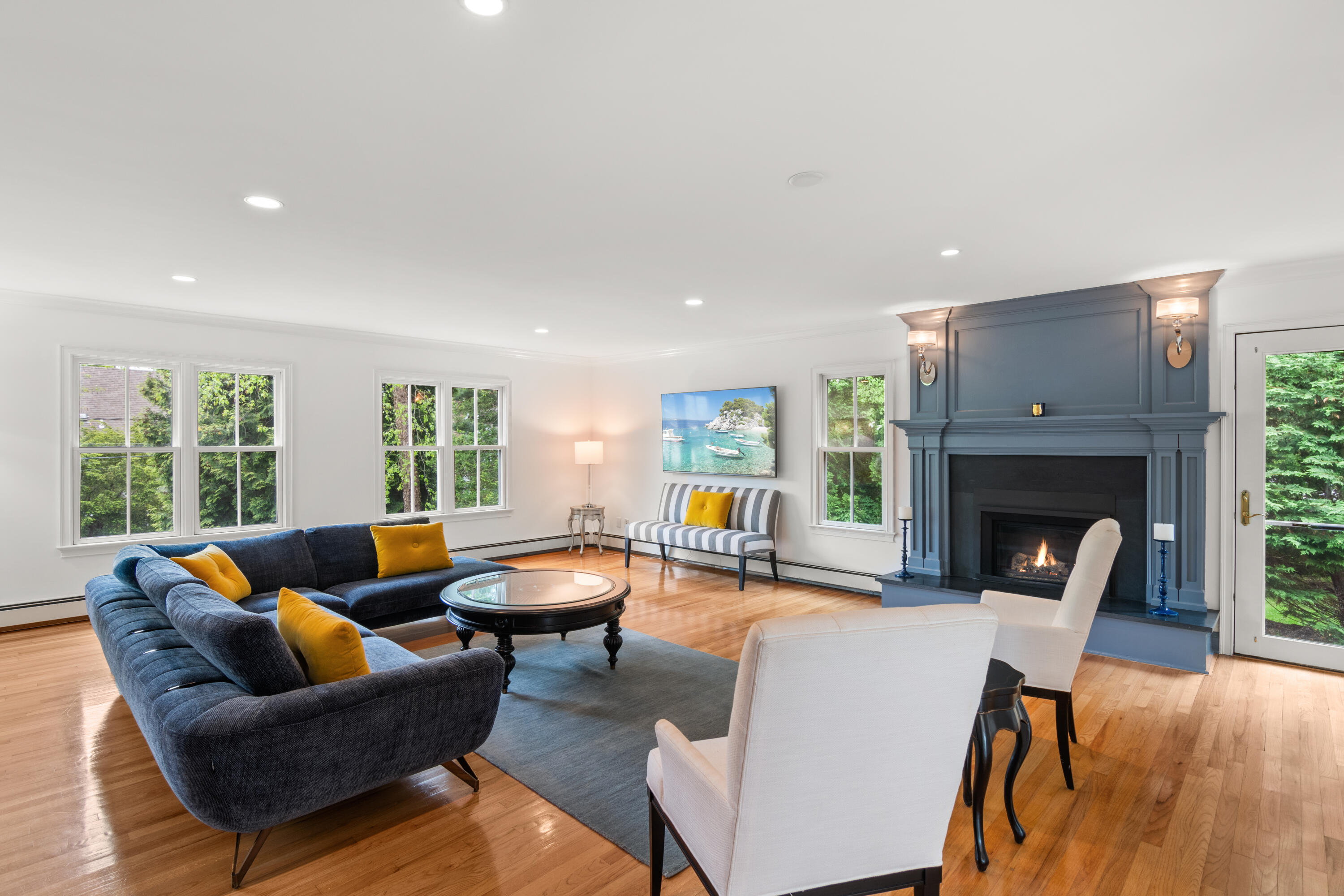 3 Old Field Road Rowayton, CT 06853 - Photo 8 of 29 a living room with furniture and a fireplace