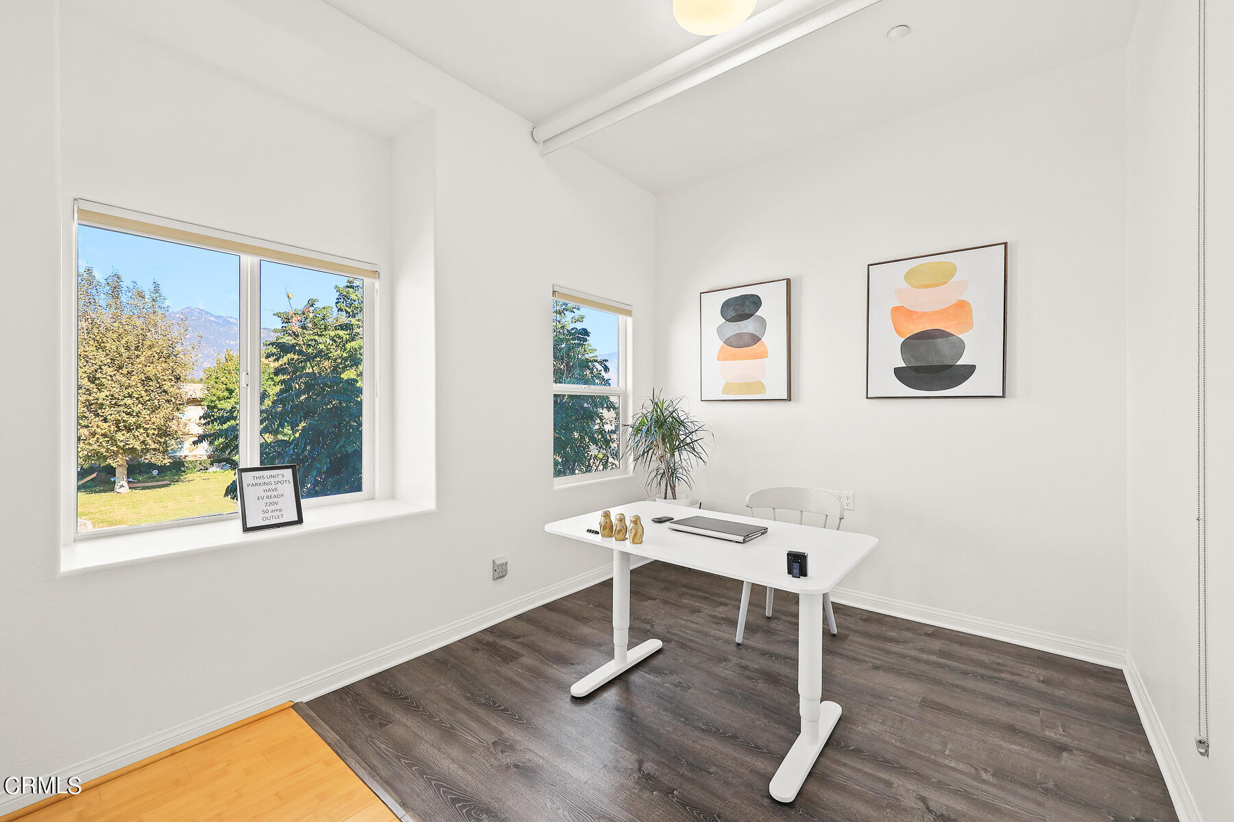 1126 West Duarte Road, Unit I Arcadia, CA 91007 - Photo 10 of 38 a view of a workspace with wooden floor and a window