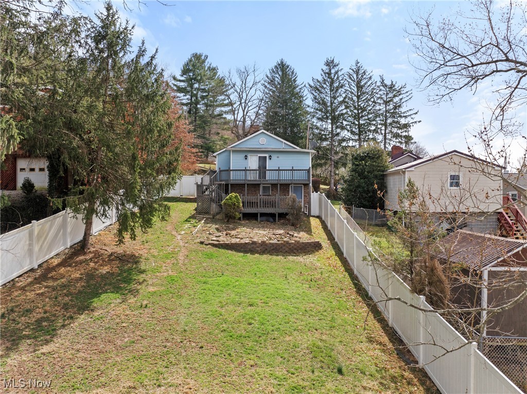 133 Harding Avenue Wheeling, WV 26003 - Photo 24 of 29 View of yard with a fenced backyard and a wooden deck