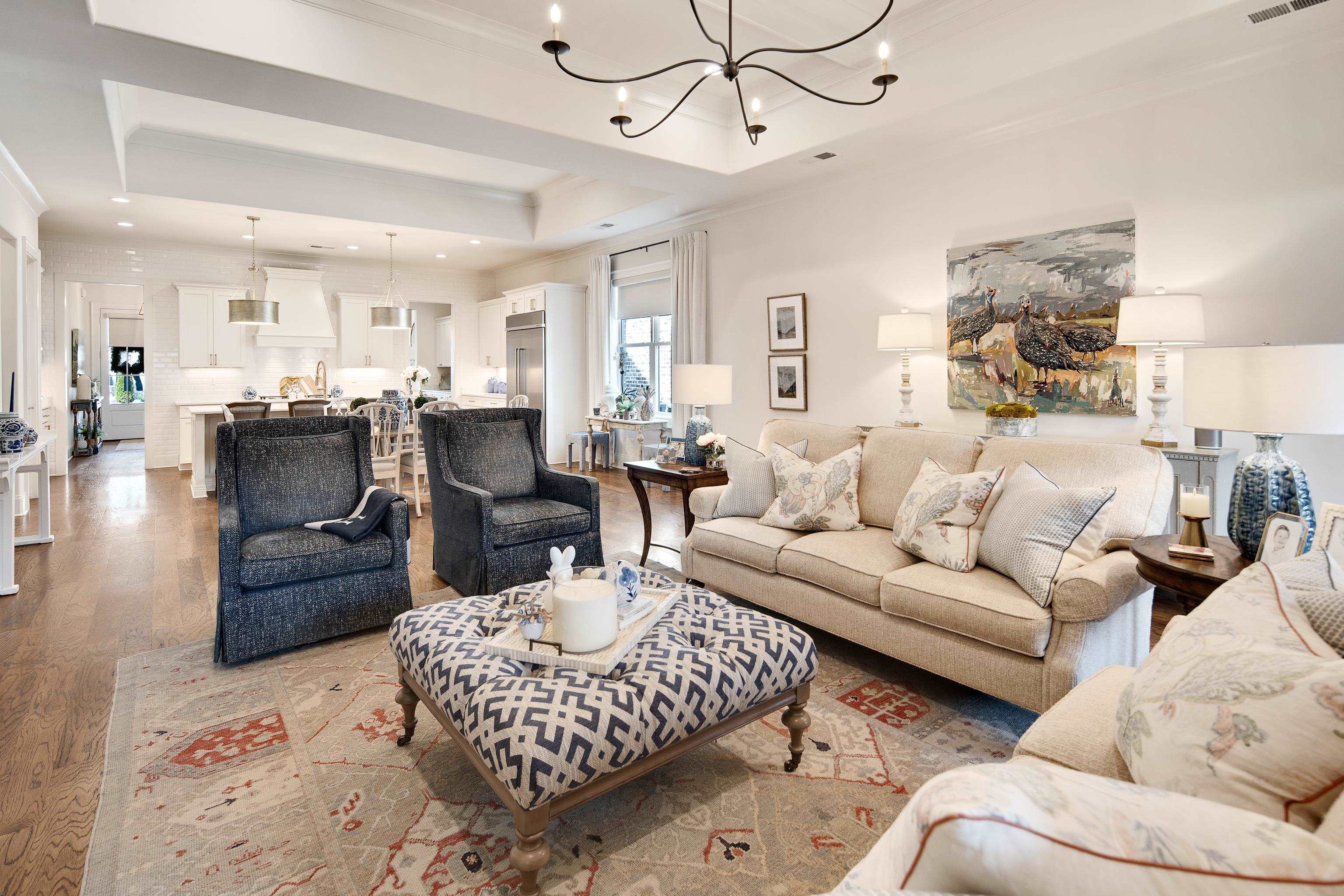 1389 Peyton Parkway Collierville, TN 38017 - Photo 14 of 38 a living room with furniture or couch and a chandelier