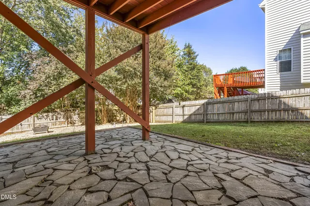 a view of lush green space