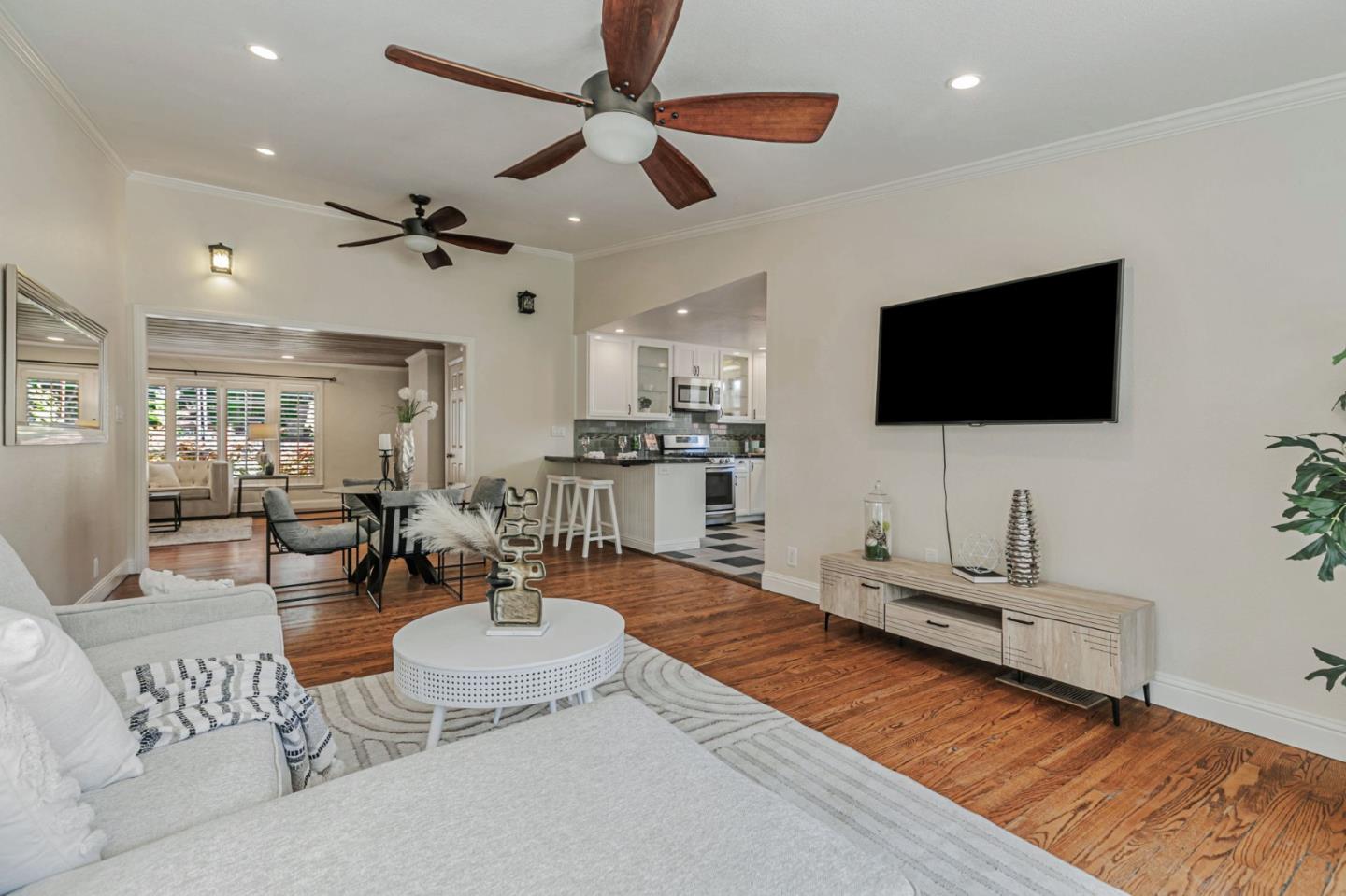 668 Curtner Avenue Campbell, CA 95008 - Photo 11 of 49 a living room with furniture and a flat screen tv