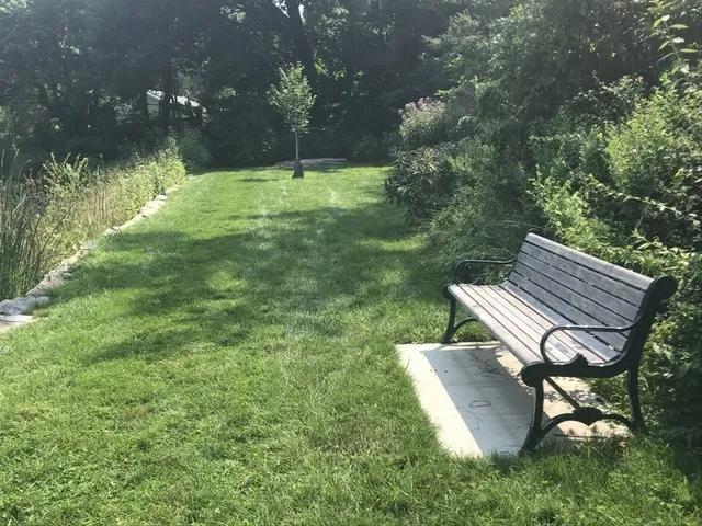 a view of a lake with houses