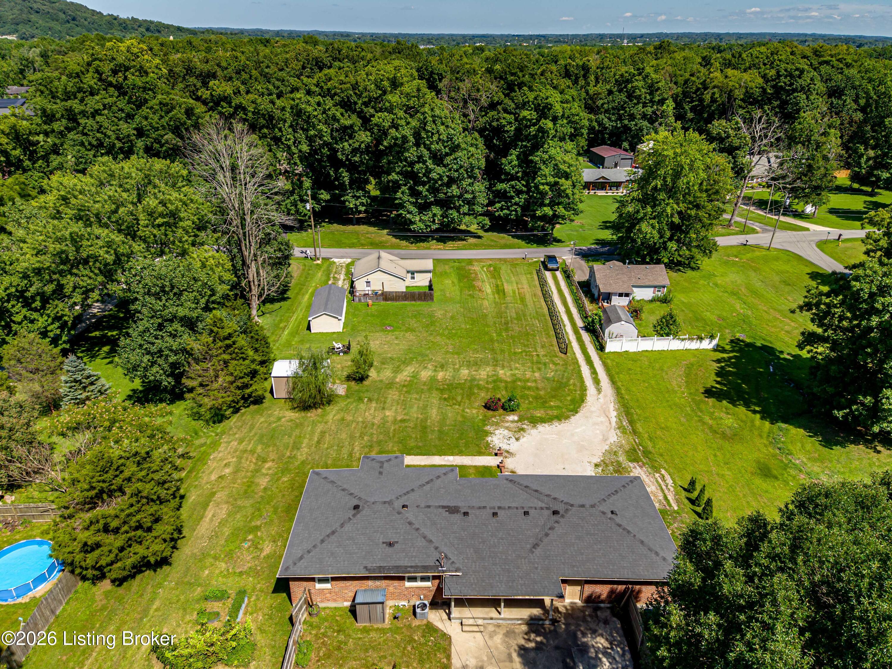 745 Brooks Schoolhouse Road Brooks, KY 40109 - Photo 47 of 53 12_Aerial-Home-Pool-View
