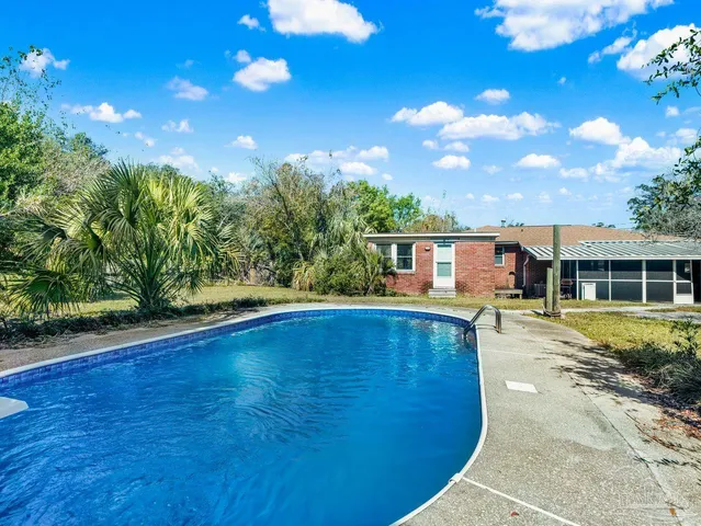 a view of a house with pool