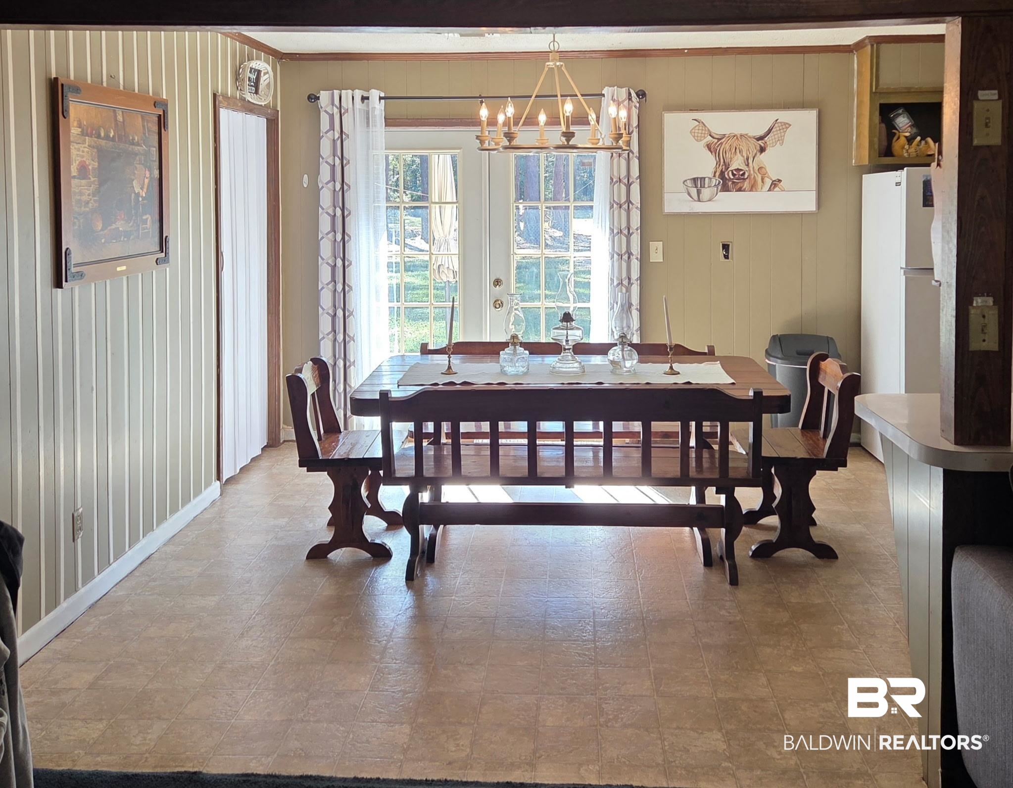 491 Forrest Avenue Castleberry, AL 36432 - Photo 4 of 33 Dining room featuring a chandelier and light floors