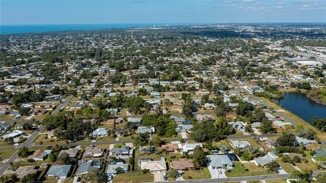 an aerial view of multiple house