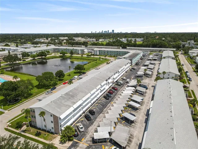 an aerial view of a city