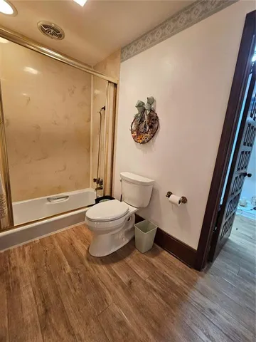 a outdoor living space with patio furniture and potted plants