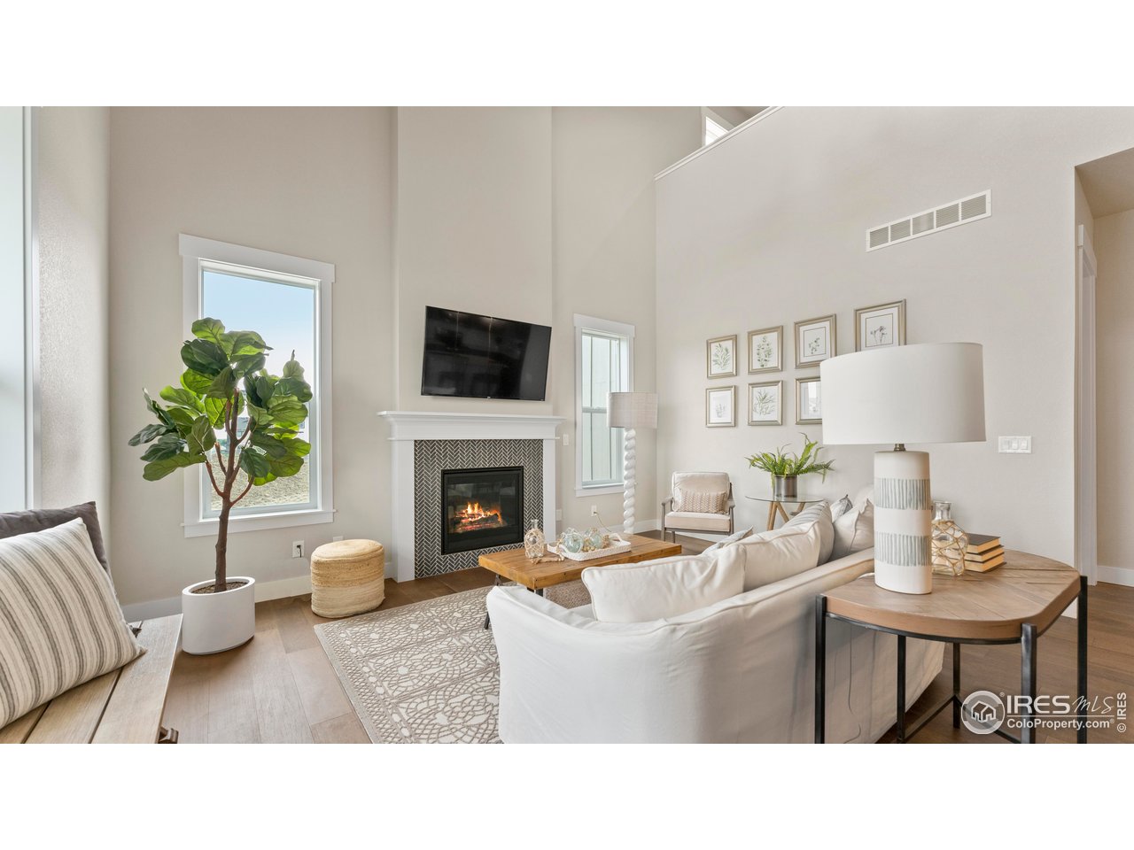 6226 Vernazza Way, Unit 4 Windsor, CO 80550 - Photo 7 of 33 a living room with furniture and a fireplace