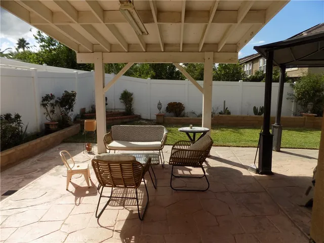 a outdoor space with a sitting space