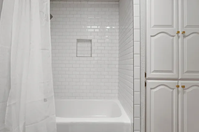 a close up of a bathtub