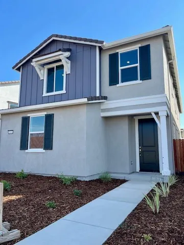 a front view of a house