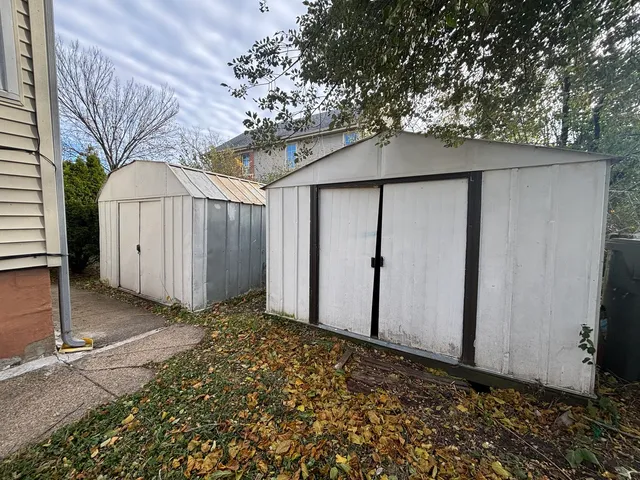 a backyard of a house