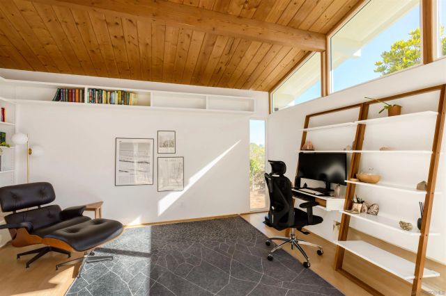 a view of workspace with gym equipment