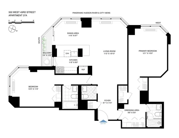 $1,795,000 | 500 West 43rd Street, Unit 37A | Hell's Kitchen