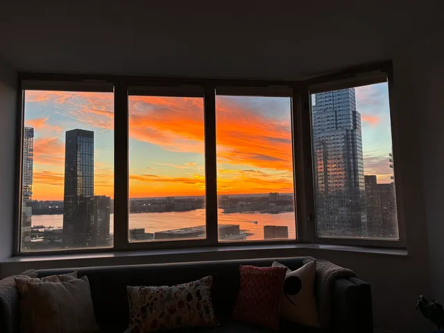 a view of a city from a window