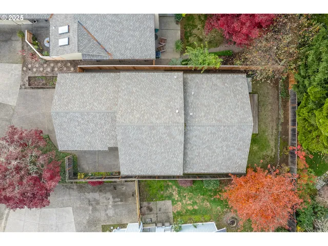 a view of backyard of house