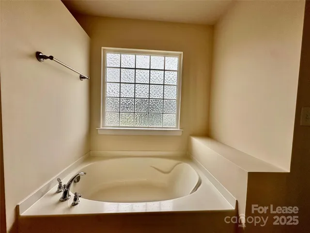 a bathroom with a tub