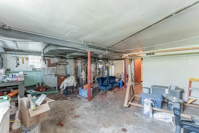 a view of a chairs in a room