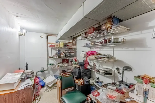 a view of storage and utility room