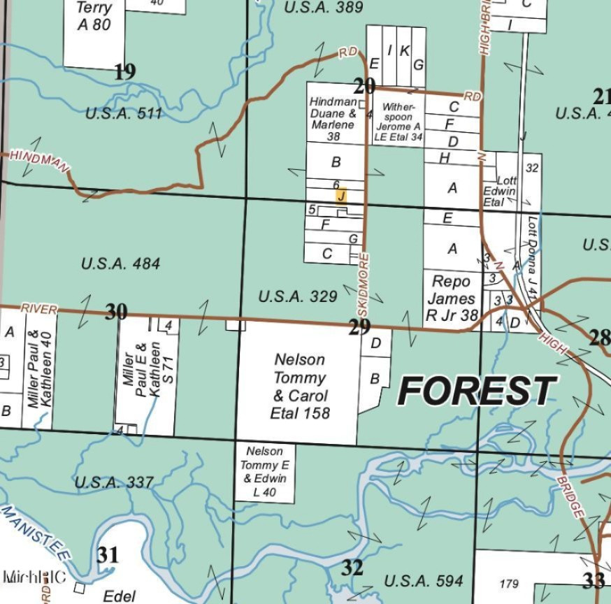 3020 Skidmore Road Brethren, MI 49619 - Photo 4 of 50 Parcel Highlighted Yellow