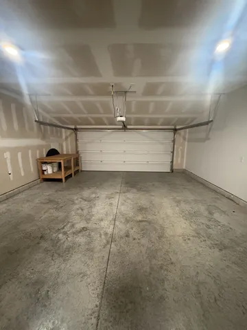 a view of a garage