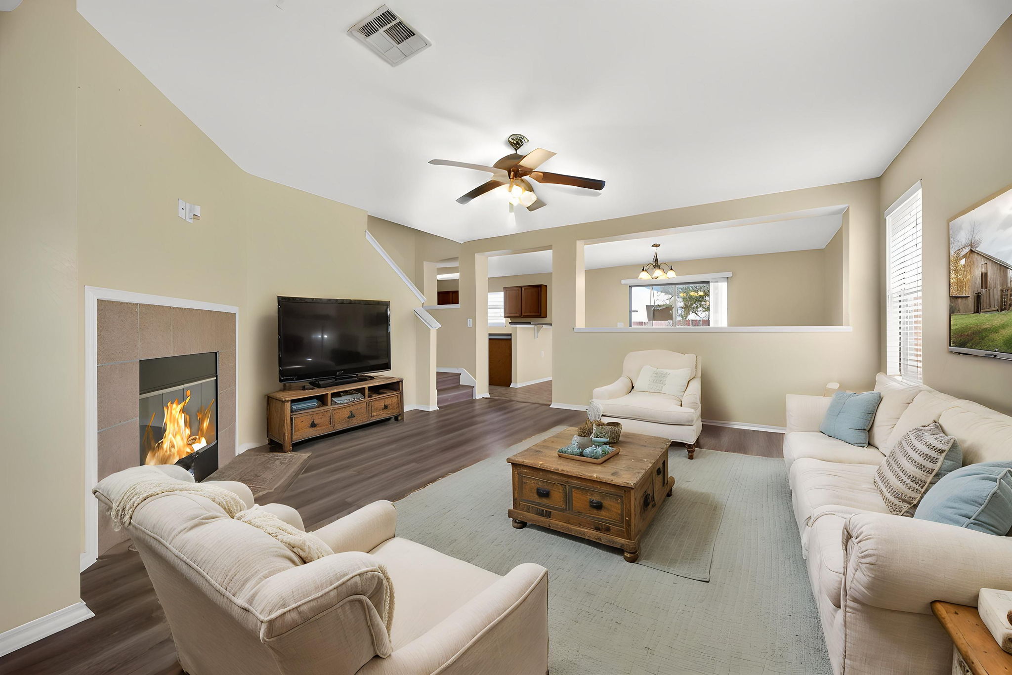 8813 Wiley Way Austin, TX 78747 - Photo 2 of 39 Virtually staged living area as you enter the home.