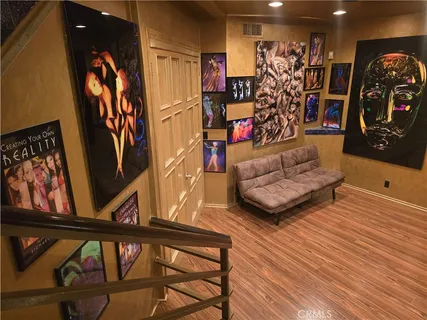 a view of an outdoor space with lots of lights