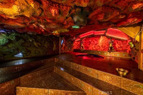 a view of a deck with a big yard