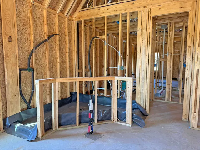 a picture of a bench in a mirror