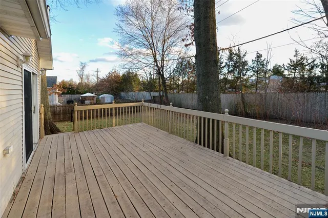 a view of wooden deck