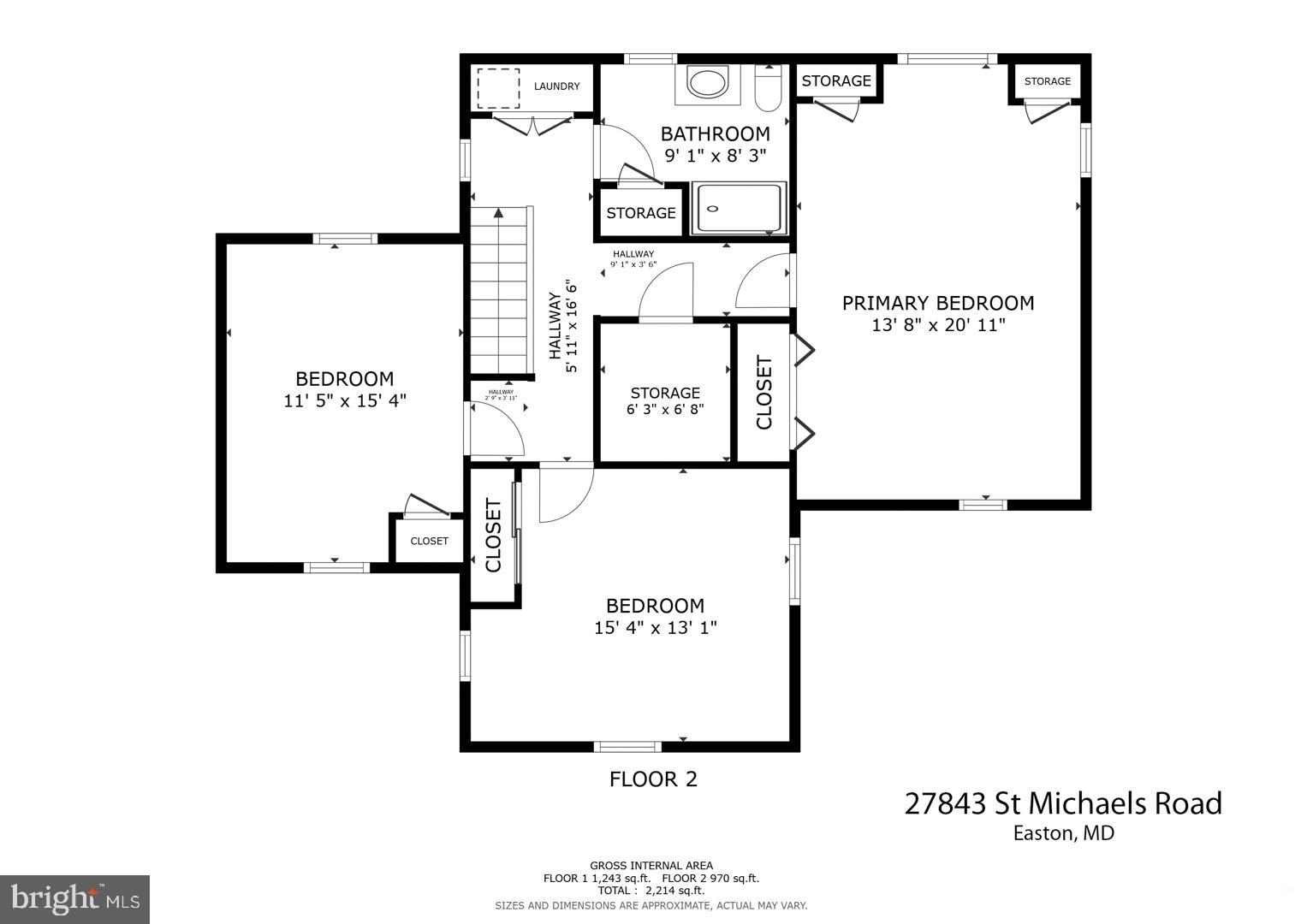 27843 St Michaels Road Easton, MD 21601 - Photo 31 of 31 2nd story plat