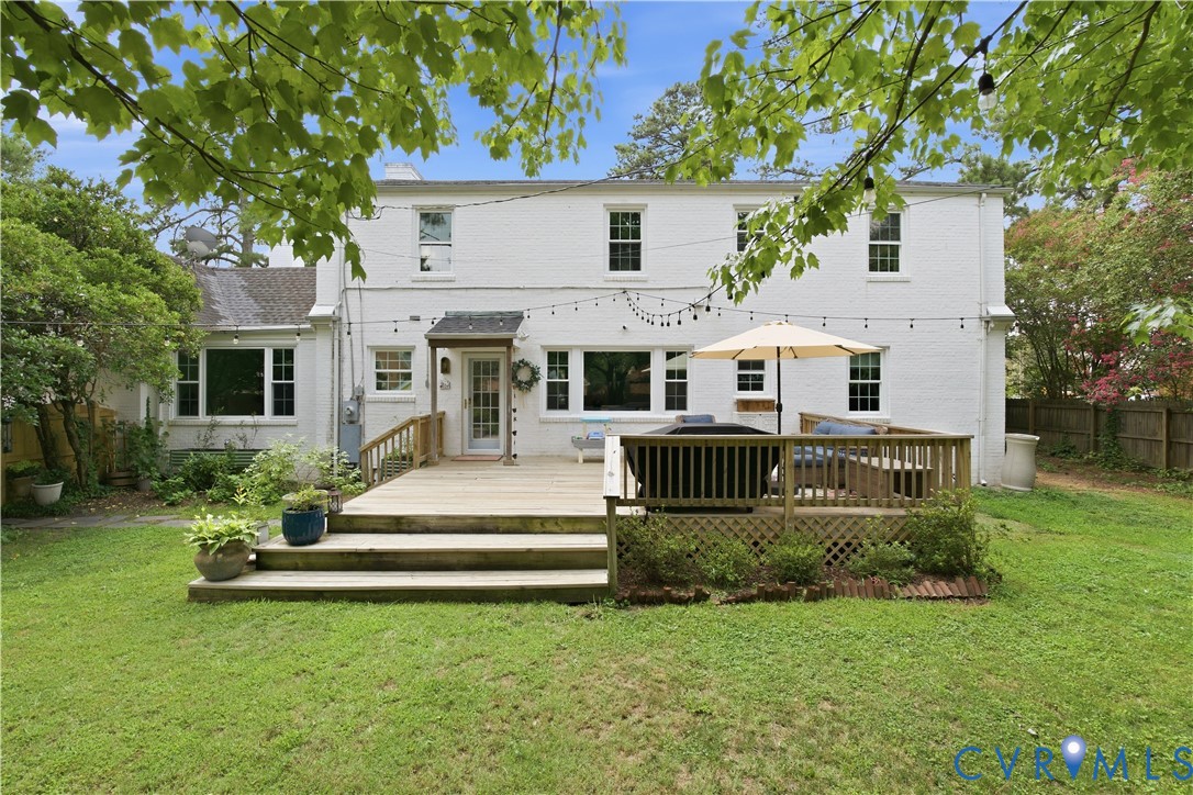 7200 Three Chopt Road Richmond, VA 23226 - Photo 43 of 48 Rear exterior featuring a multi-level wood deck wi