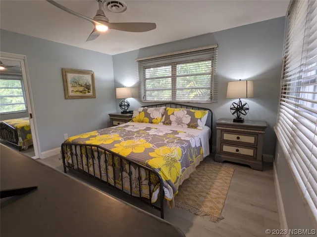 a view of swimming pool from a window