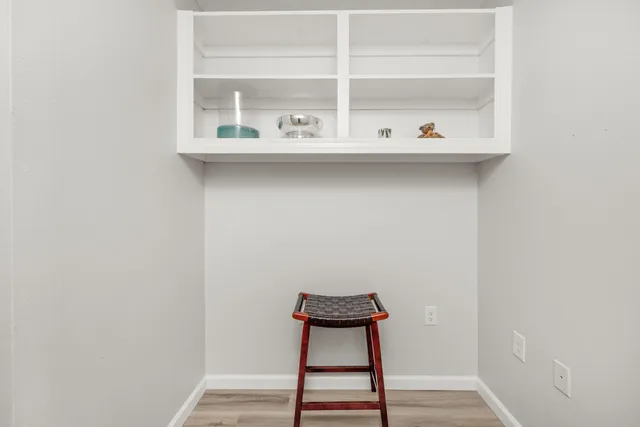 a view of storage and utility room