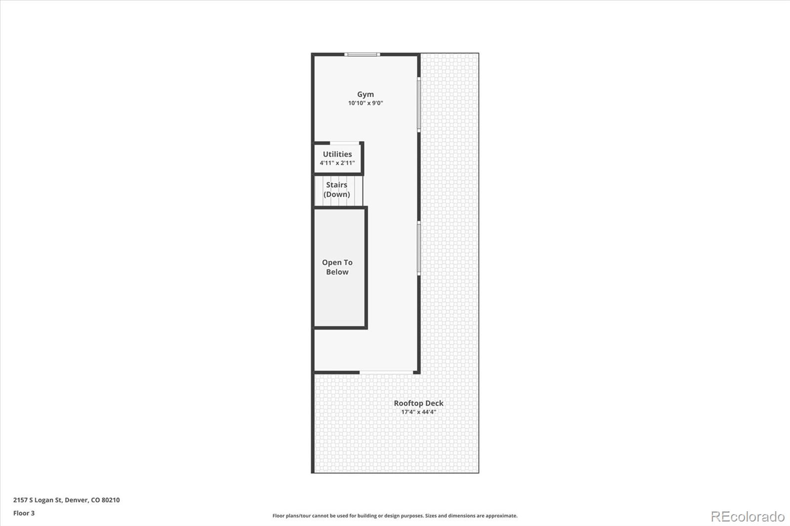 2157 South Logan Street Denver, CO 80210 - Photo 31 of 33 a picture of a floor plan