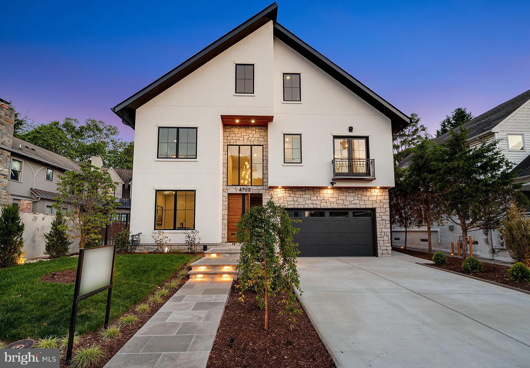 4708 Rosedale Avenue Bethesda, MD 20814 - Photo 2 of 69 Modern elegance meets serene landscaping.