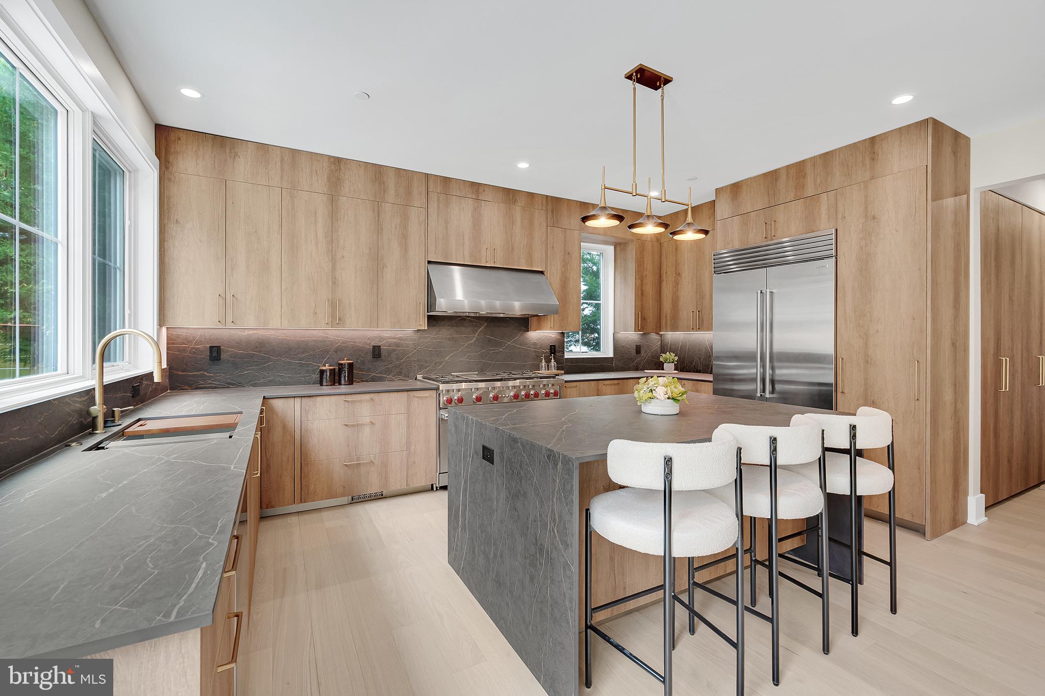4708 Rosedale Avenue Bethesda, MD 20814 - Photo 22 of 69 Sleek modern kitchen with natural warmth.