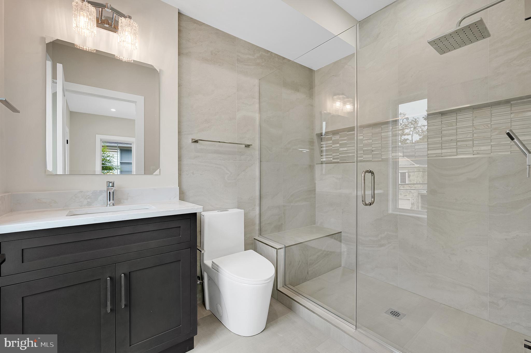 4708 Rosedale Avenue Bethesda, MD 20814 - Photo 37 of 69 Sleek modern bathroom oasis.